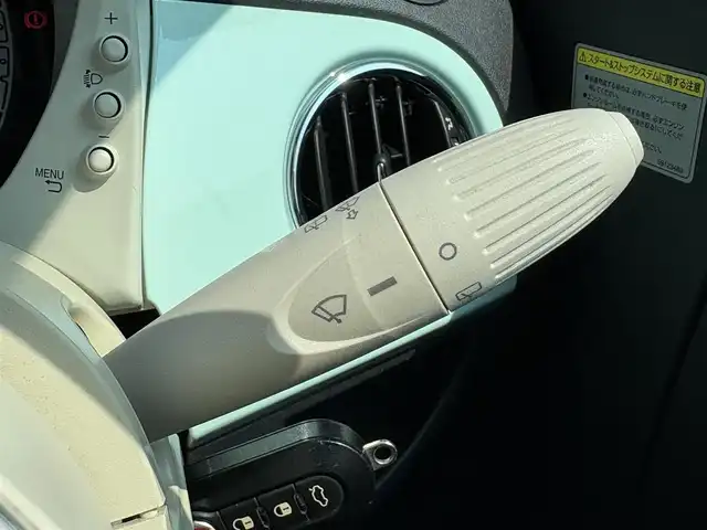 フィアット ５００ 1．2 ポップ 石川県 2016(平28)年 4.7万km LATTE MENTA ディスプレイオーディオ/AUX/Bluetooth/純正14ホイール