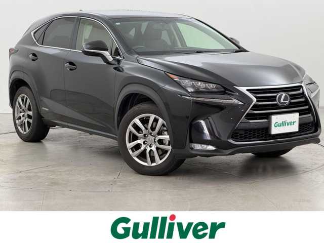 レクサス ＮＸ 300h Iパッケージ 福岡県 2017(平29)年 5.7万km グラファイトブラックガラスフレーク ワンオーナー　/純正ナビ／フルセグＴＶ　/バック／サイドカメラ　/ＥＴＣ２．０　/レーダークルコン　/コーナーセンサー　/衝突軽減　/パドルシフト　/ステアリングヒーター　/シートヒーター　/パワーバックドア　/３眼ＬＥＤ