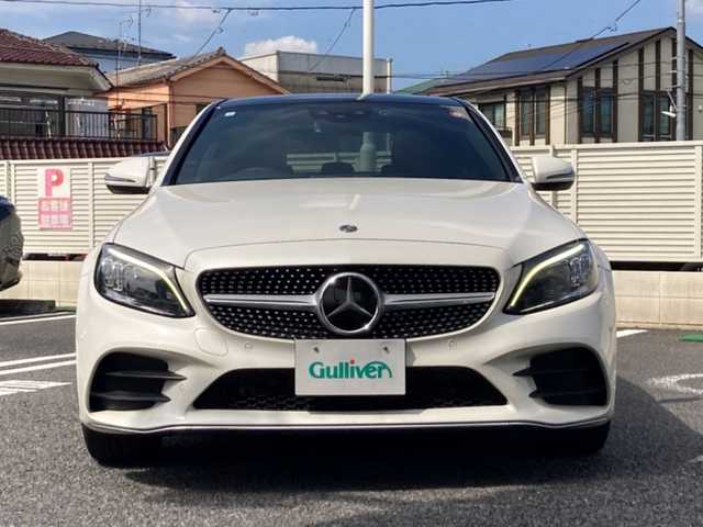 メルセデス・ベンツ Ｃ２００ アバンギャルド AMGライン 東京都 2018(平30)年 2.5万km 白Ⅱ ワンオーナー/純正ナビ/フルセグテレビ/Bluetooth/バックカメラ/クルーズコントロール/サンルーフ/レザーシート/D/Nパワーシート/D/Nシートヒーター/プッシュスタート/ETC/LEDヘッドライト/前後コーナーセンサー/前方ドラレコ/パドルシフト/D/Nシートメモリー/BSM