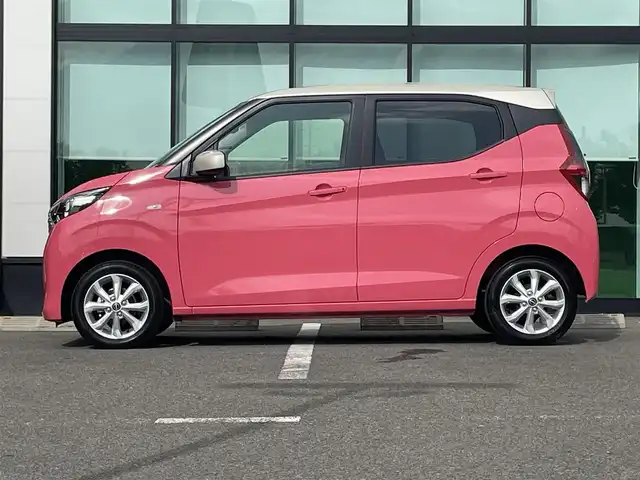 日産 デイズ X 福島県 2024(令6)年 0.3万km ピンクⅡ 純正9インチナビ/バックカメラ/フルセグTV/BT/USB/衝突軽減ブレーキ/車線逸脱警報/前後コーナーセンサー/オートライト/タイヤシグナルガイド/ETC/前後ドラレコ/純正14インチアルミ/純正フロアマット/プッシュスタート/電格ミラー