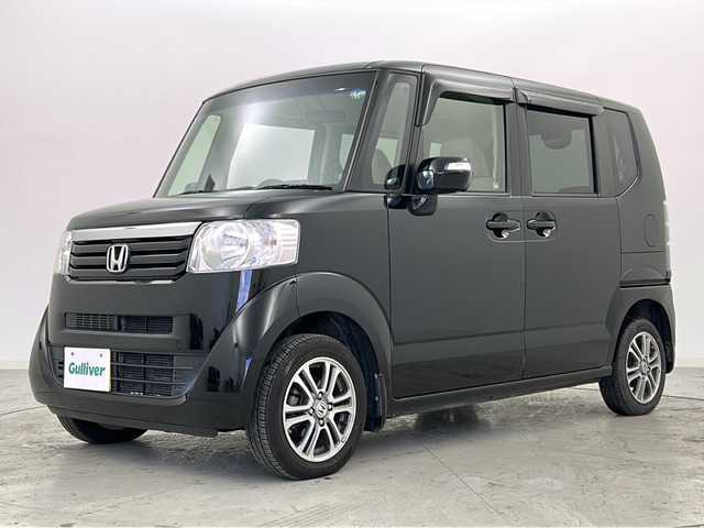 ホンダ Ｎ ＢＯＸ G Lパッケージ 宮城県 2013(平25)年 6万km クリスタルブラックパール 禁煙車/社外ナビ/・CD.DVD.SD.BT/フルセグTV/バックカメラ/片側パワースライドドア/ETC/横滑り防止装置/ECONスイッチ/ステアリングスイッチ/プッシュスタート/スマートキー2個/純正14インチアルミホイール/純正フロアマット