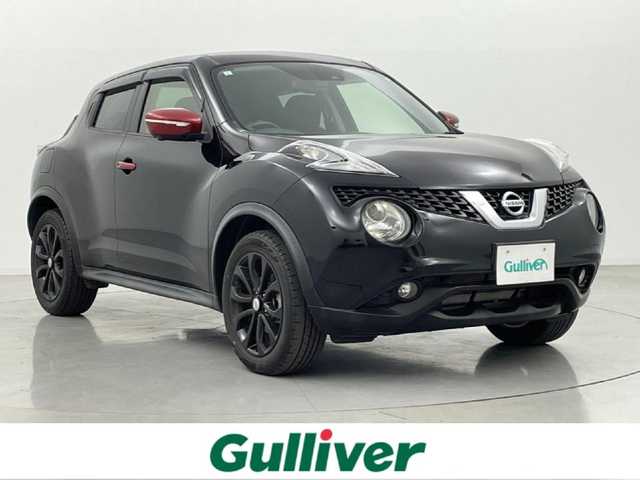日産 ジューク 15RX Vセレ パーソナライゼーション 熊本県 2019(平31)年 8.1万km スーパーブラック 純正ナビMM318D-W（ＣＤ・ＤＶＤ・フルセグ・ＢＴ・ＳＤ・ＡＵＸ・ｉｐｏｄ・ＵＳＢ）/全周囲カメラ　/純正前方ドライブレコーダー　/ビルトインＥＴＣ　/インテリジェントエマージェンシーブレーキ　/車線逸脱警報　/横滑り防止/アイドリングストップ/純正フロアマット/純正１７インチAW/オートライト/HIDライト/フォグランプ/スマートキー/プッシュスタート