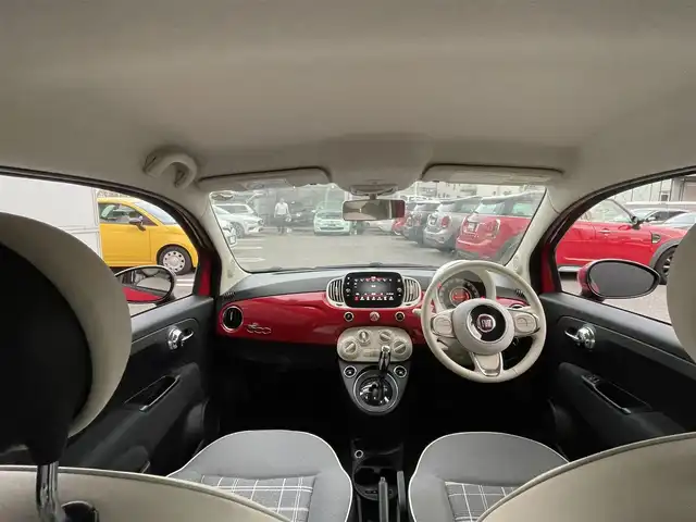 フィアット ５００ 1．2 ポップ 栃木県 2019(平31)年 5.2万km ロッソ・オフィチーナ 純正ディスプレイオーディオ/（BT/AM/FM）/パワーウィンドウ/パワーステアリング/リモコンキー/LEDヘッドライト/純正アルミホイール/スペアキー/フォグランプ/純正フロアマット/禁煙車