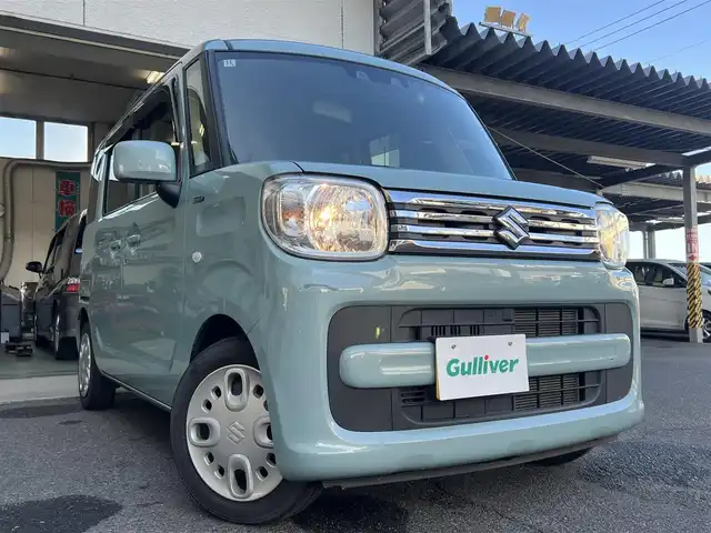 スズキ スペーシア HYBRID G 鹿児島県 2022(令4)年 3.2万km オフブルーM ワンオーナー/純正メモリナビ「KENWOOD」/　・dvd・sd・Bluetooth・ワンセグ/社外前後ドラレコ「ユピテル SN-TW72」/バックカメラ/セーフティサポート/　・デュアルブレーキサポート/　・車線逸脱警報/　・ハイビームアシスト/　・リアパーキングセンサー/　・誤発進抑制機能（前方・後方）/オートライト/電動格納ドアミラー/フロアマット/ドアバイザー/取扱説明書、新車保証書/スペアスマートキーX1本