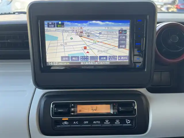 スズキ スペーシア HYBRID G 鹿児島県 2022(令4)年 3.2万km オフブルーM ワンオーナー/純正メモリナビ「KENWOOD」/　・dvd・sd・Bluetooth・ワンセグ/社外前後ドラレコ「ユピテル SN-TW72」/バックカメラ/セーフティサポート/　・デュアルブレーキサポート/　・車線逸脱警報/　・ハイビームアシスト/　・リアパーキングセンサー/　・誤発進抑制機能（前方・後方）/オートライト/電動格納ドアミラー/フロアマット/ドアバイザー/取扱説明書、新車保証書/スペアスマートキーX1本