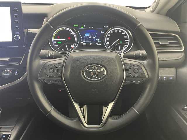 トヨタ カムリ G レザーパッケージ 愛知県 2021(令3)年 1.6万km プラチナホワイトパールマイカ メーカーナビ　純正９イ型DA　全方位カメラ　フルセグTV　パノラマムーンルーフ　モデリスタ　BSM　HUD　JBLサウンド　黒革シート　追従クルコン　ETC2.0　LEDオートライト　フォグ　衝突軽減　車線逸脱　禁煙車