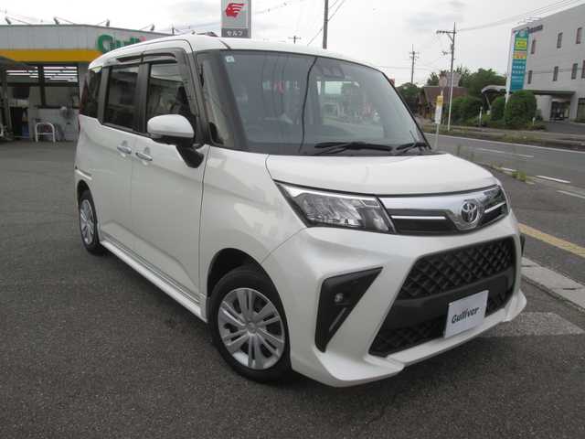 トヨタ ルーミー G 広島県 2021(令3)年 7.4万km パールホワイトⅢ ワンオーナー/純正ナビ・BTオーディオ/LEDオートライト/パノラミックビューモニター/スマートアシスト/コーナーセンサー/両側パワースライド/スマートキー