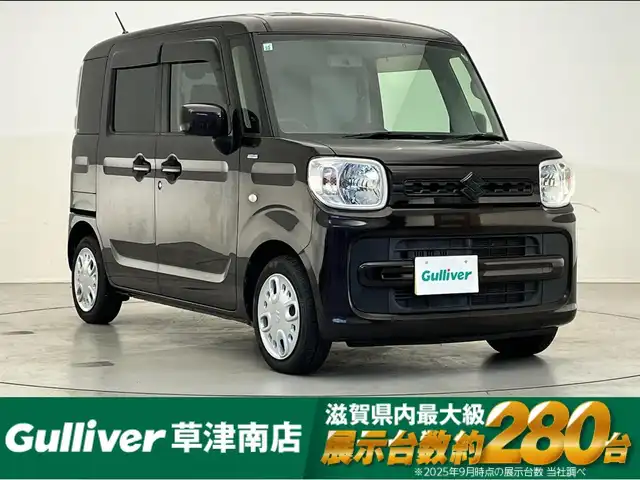 スズキ スペーシア HYBRID G 滋賀県 2018(平30)年 8.9万km アーバンブラウンパールメタリック 社外7インチナビ/【Bluetooth/CD/DVD/ワンセグTV】/両側スライドドア/オートライト/ETC/ドアバイザー/プッシュスタート/スマートキー/社外フロアマット