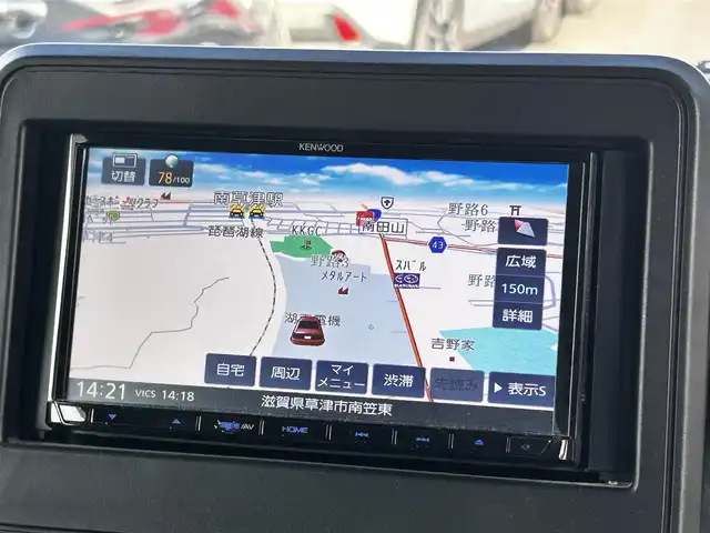 スズキ スペーシア HYBRID G 滋賀県 2018(平30)年 8.9万km アーバンブラウンパールメタリック 社外7インチナビ/【Bluetooth/CD/DVD/ワンセグTV】/両側スライドドア/オートライト/ETC/ドアバイザー/プッシュスタート/スマートキー/社外フロアマット