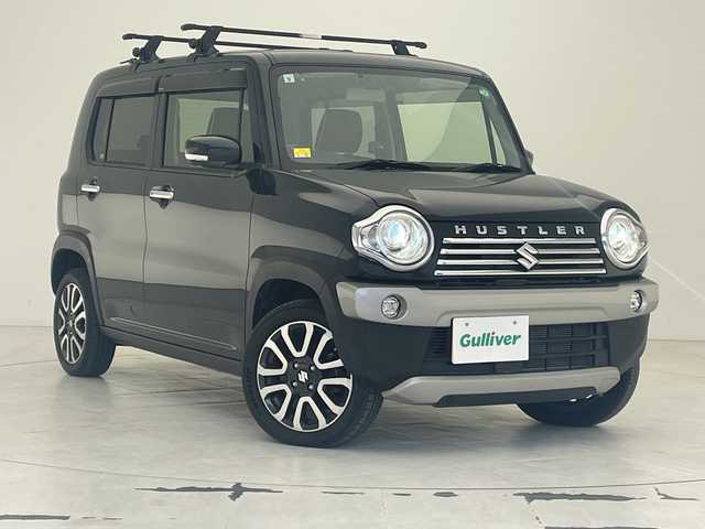 スズキ ハスラー J ターボ 沖縄県 2019(令1)年 6.9万km ブルーイッシュブラックパール3 パナソニックナビ【CN-RZ746W】/（フルセグＴＶ　ＣＤ　ＤＶＤ　ＢＬＵＥＴＯＯＴＨ)　/クルーズコントロール　/ＥＴＣ　/社外ルーフキャリア　/レーダー探知機　/シートヒーター　/純正フロアマット　/オートエアコン　/オートライト　/スマートキー/スペアキー