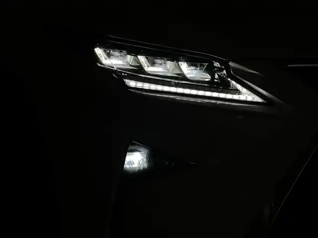 レクサス ＲＸ 450h Fスポーツ 群馬県 2018(平30)年 5.2万km ホワイトノーヴァガラスフレーク ムーンルーフ/パノラミックビューモニター/インテリジェントクリアランスソナー/ブラインドスポットモニター/リアクロストラフィックアラート/3眼LEDヘッドランプ/アダプティブハイビーム/セカンドシートヒーター/セカンドパワーシート/ITS Connect/――――――――――――――/純正12.3インチSDナビ/（フルセグTV/BT/CD/DVD/SD）/パワーバックドア/ステアリングヒーター/前席シートヒーター/シートベンチレーション/前席パワーシート/運転席シートメモリー/レクサスセーフティプラス/　・プリクラッシュセーフティ/　・レーンキーピングアシスト/　・レーダークルーズコントロール/カラーヘッドアップディスプレイ/ビルトインETC2.0/電動パーキングブレーキ/AC100V電源/プッシュスタート/スマートキー