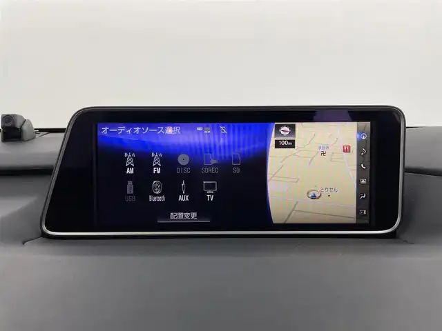 レクサス ＲＸ 450h Fスポーツ 群馬県 2018(平30)年 5.2万km ホワイトノーヴァガラスフレーク ムーンルーフ/パノラミックビューモニター/インテリジェントクリアランスソナー/ブラインドスポットモニター/リアクロストラフィックアラート/3眼LEDヘッドランプ/アダプティブハイビーム/セカンドシートヒーター/セカンドパワーシート/ITS Connect/――――――――――――――/純正12.3インチSDナビ/（フルセグTV/BT/CD/DVD/SD）/パワーバックドア/ステアリングヒーター/前席シートヒーター/シートベンチレーション/前席パワーシート/運転席シートメモリー/レクサスセーフティプラス/　・プリクラッシュセーフティ/　・レーンキーピングアシスト/　・レーダークルーズコントロール/カラーヘッドアップディスプレイ/ビルトインETC2.0/電動パーキングブレーキ/AC100V電源/プッシュスタート/スマートキー
