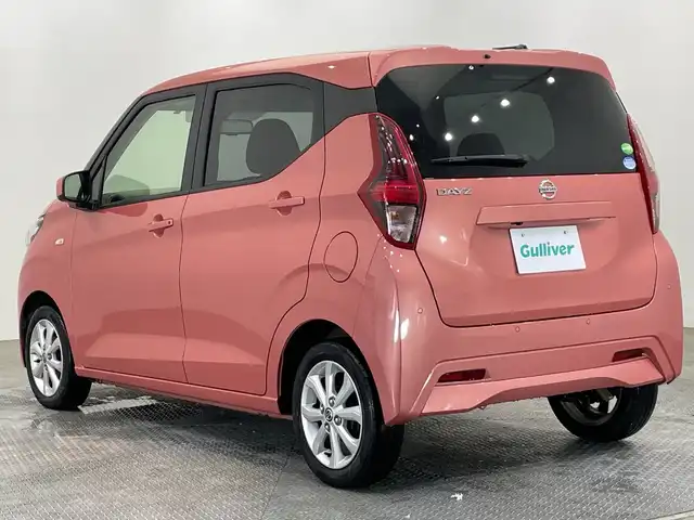 日産 デイズ X 栃木県 2020(令2)年 2.6万km ブロッサムピンク 社外ナビ/（CD/AUX）/バックカメラ/オートライト/横滑り防止装置/スマートキー/プッシュスタート/アイドリングストップ/電動格納ミラー/純正アルミホイール/社外フロアマット/ヘッドライトレベライザー/カーテンエアバック/衝突被害軽減システム