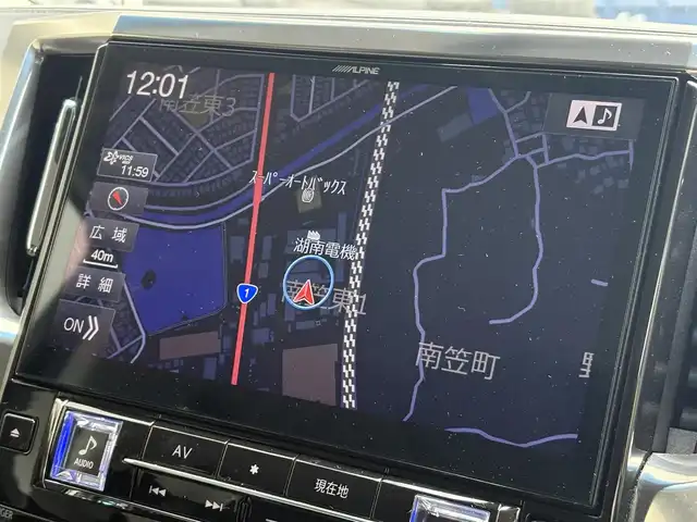 トヨタ ヴェルファイア Z Aエディション 滋賀県 2019(平31)年 3.7万km ブラック アルパインメモリーナビ（EX11）/【FM/BT/CD/DVD/フルセグTV】/アルパインフリップダウンモニター/トヨタセーフティセンス/・プリクラッシュセーフティ/・レーダークルーズコントロール/・オートマチックハイビーム/両側パワースライドドア/2眼LEDヘッドランプ/革巻きステアリングホイール/プッシュスタートボタン/オットマン/横滑り防止装置
