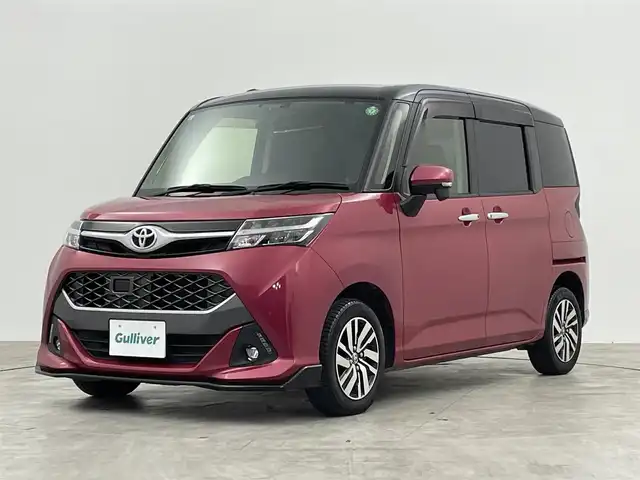 トヨタ タンク カスタムG 群馬県 2017(平29)年 5.6万km ブラックマイカ/マゼンダベリーメタリック 禁煙車　両側パワスラ　純正ナビ　BT　フルセグ　バックカメラ　クルコン　ビルトインETC　アイドリングストップ　横滑り防止装置　ステアリングスイッチ　オートライト　プッシュスタート　スマートキー