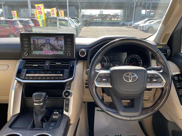 トヨタ ランドクルーザー ZX 石川県 2023(令5)年 2.1万km ブラック ワンオーナー　純正ディスプレイオーディオ　フルセグ　パノラマモニター　ＬＥＤヘッドライト　革シート　サンルーフ　パワーバックドア　ＢＳＭ　ＥＴＣ２．０　セーフティセンス　レーダークルーズ