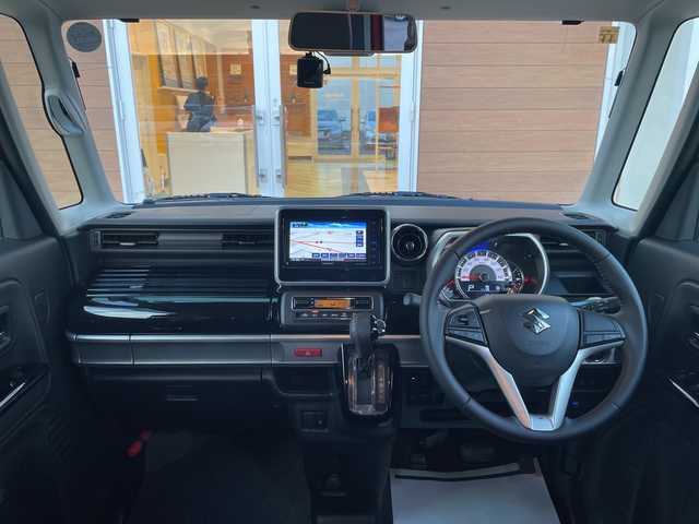 スズキ スペーシア カスタム HYBRID XS 宮崎県 2018(平30)年 3.8万km フェニックスレッドパール/ブルーイッシュブラックパール 社外ナビ　フルセグＴＶ　バックカメラ　ＥＴＣ　両側パワースライドドア　シートヒーター　ＬＥＤヘッドライト　衝突軽減ブレーキ