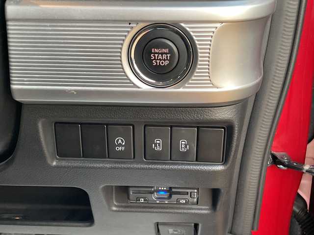 スズキ スペーシア カスタム HYBRID XS 宮崎県 2018(平30)年 3.8万km フェニックスレッドパール/ブルーイッシュブラックパール 社外ナビ　フルセグＴＶ　バックカメラ　ＥＴＣ　両側パワースライドドア　シートヒーター　ＬＥＤヘッドライト　衝突軽減ブレーキ