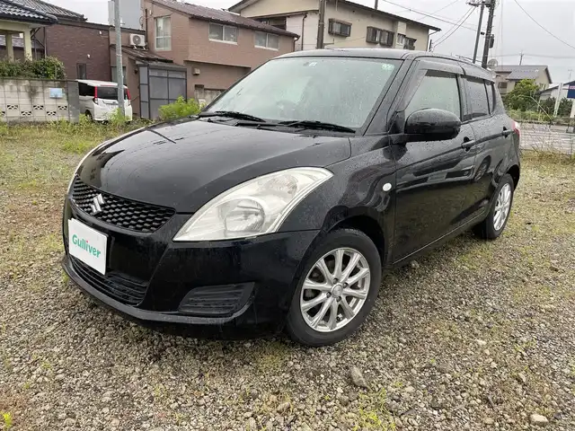 スズキ スイフト XG 群馬県 2011(平23)年 5.9万km スーパーブラックパール プッシュスタート/スマートキー/ビルトインETC/純正CDラジオデッキ/社外15インチアルミホイール/ドアバイザー/ヘッドライトレベライザー/横滑り防止装置/保証書/スペアキー1本