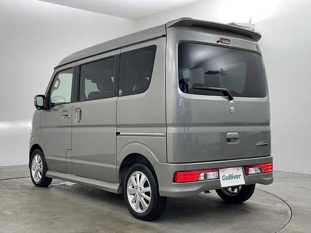 スズキ エブリィ ワゴン PZターボ 千葉県 2024(令6)年 0.4万km モスグレーメタリック ・社外９インチフローティングナビ/・CD/DVD/BT/SD/フルセグTV/・バックカメラ/・デュアルカメラブレーキサポート/・後退時ブレーキサポート/・誤発信発進抑制機能/・ふらつき警報/・先行車発進お知らせ機能/・コーナーセンサー/・車線逸脱警報システム/・横滑り防止装置/・アイドリングストップ/・オートマチックハイビーム/・片側パワースライドドア/・ステアリングリモコン/・純正フロアマット/・ヘッドライトレベライザー/・電動格納ミラー/・LEDオートライト/・フォグランプ/・ETC/・ルームミラー一体型前後ドライブレコーダー/・スマートキー/・プッシュスタート