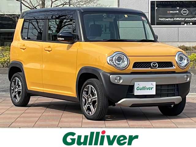 マツダ フレア クロスオーバー XS 福島県 2018(平30)年 3.6万km アクティブイエロー/ブラック2トーン 4WD/純正メモリナビ/　【フルセグ/CD/DVD/USB/SD/BT】/純正ドライブレコーダー/ステアリングリモコン/前席シートヒーター/ヒルスタートアシスト/アイドリングストップ/横滑り防止機能/衝突軽減システム/レーンキープアシスト/HIDヘッドライト（AUTO機能付き）/　・フォグランプ/純正フロアマット/クリアランスソナー/スペアキー×１