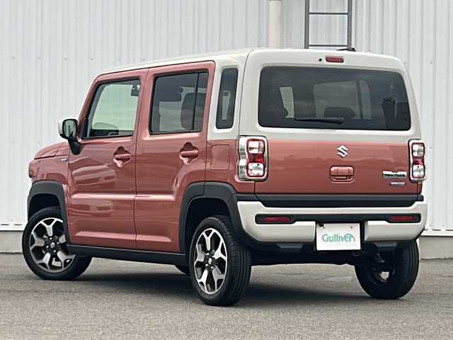 スズキ ハスラー HYBRID X 愛媛県 2024(令6)年 1.3万km コーラルオレンジメタリック/ソフトベージュメタリック 社外SDナビ/クルーズコントロール追従有/バックカメラ/ドライブレコーダー前のみ/純正15インチAW/社外フロアマット/コーナーセンサー/オートライト/オートLEDヘッドライト/前席シートヒーター/Bluetooth/スマートキー/スペアキー/保証書/取扱説明書
