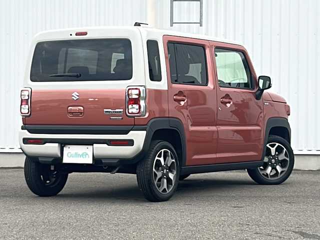 スズキ ハスラー HYBRID X 愛媛県 2024(令6)年 1.3万km コーラルオレンジメタリック/ソフトベージュメタリック 社外SDナビ/クルーズコントロール追従有/バックカメラ/ドライブレコーダー前のみ/純正15インチAW/社外フロアマット/コーナーセンサー/オートライト/オートLEDヘッドライト/前席シートヒーター/Bluetooth/スマートキー/スペアキー/保証書/取扱説明書