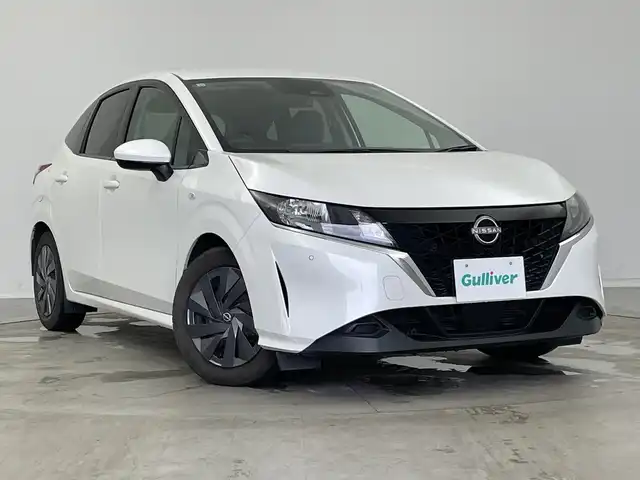 日産 ノート S 新潟県 2021(令3)年 2.4万km ピュアホワイトパール 禁煙車/社外メモリナビ/（BT/FM/AM/フルセグTV)/バックカメラ/ステアリングスイッチ/前後コーナーセンサー/AUTO HOLD/取扱説明書/保証書/整備記録簿