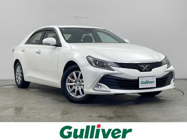 トヨタ マークＸ 250G Four 秋田県 2018(平30)年 2万km ホワイトパールクリスタルシャイン 4WD/純正ナビ/(フルセグTV/Bluetooth/DVD/CD/AM/FM)/バックカメラ/レーダークルーズコントロール/レーンキープアシスト/衝突被害軽減システム/横滑防止機能/プッシュスタート/スマートキー/スペアキー/オートライト/HIDヘッドライト/フォグランプ/革巻ステアリング/ステアリングリモコン/運転席パワーシート/電動格納ミラー/純正フロアマット/社外アルミホイール/サイドバイザー/取扱説明書