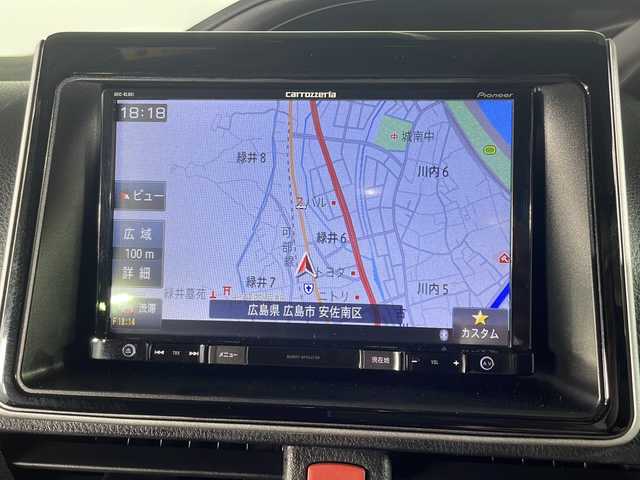 トヨタ エスクァイア ハイブリッド Gi プレミアムパッケージ 広島県 2018(平30)年 7.6万km ブラッキッシュアゲハガラスフレーク トヨタセーフティセンス/・レーンキープアシスト/・オートハイビーム/社外ナビ(AVIC-RL901)/・CD/DVD/BT/フルセグ/バックカメラ/両側パワースライドドア/クルーズコントロール/デジタルインナーミラー/ハーフレザーシート/前席シートヒーター/ハンドルヒーター/LEDヘッドライト/オートライト/スマートキー/プッシュスタート/純正フロアマット