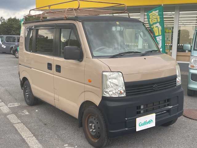 スズキ エブリィ ワゴン JP 神奈川県 2009(平21)年 7.9万km ベージュ 社外メモリナビ/ドアバイザー/キャリア/ベットキット