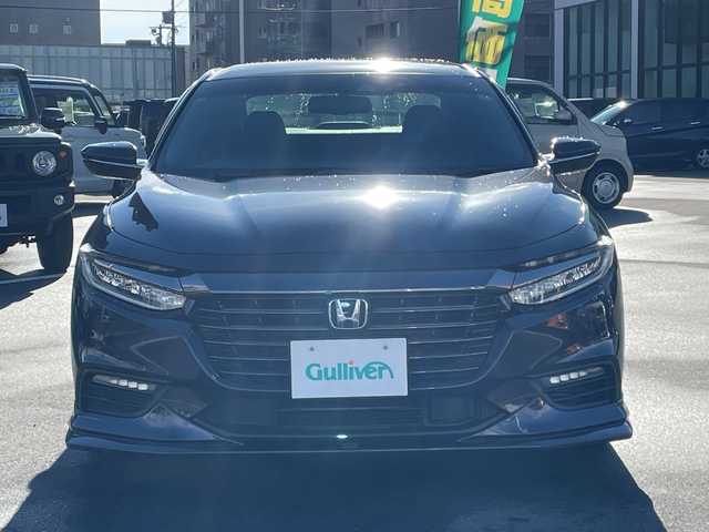 ホンダ インサイト EX・ブラックスタイル 長野県 2019(平31)年 9.1万km ルーセブラックM ８インチ純正ナビ（VXU-197SGi）/無限フルエアロ/無限ホイール/無限マフラー/Bluetooth Audio/フルセグテレビ/ビルドインＥＴＣ/バックカメラ/追従クルーズコントロール/コーナーセンサー/ステアリングスイッチ/本革巻ステアリング/パドルシフト/パワーシートＤ＋Ｎ席/シートヒーターＤ＋Ｎ席/純正フロアマット/プッシュスタート/オートライト/フォグランプ/ドアバイザー/電動格納ドアミラー/ブラインドスポットモニター/スマートキー/スペアキー×１/横滑り防止機能/盗難防止機能/スタッドレスタイヤ積込/（純正アルミホイール）