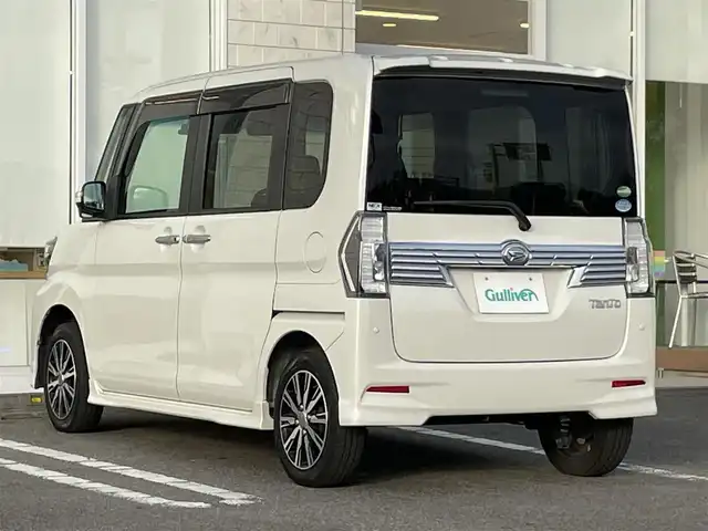 ダイハツ タント カスタム X トップED SA Ⅲ 宮崎県 2017(平29)年 2.3万km パールホワイトⅢ 純正SDナビ/（CD/DVD/AM/FM/BT)/フルセグTV/バックカメラ/ステアリングスイッチ/左側パワースライドドア/シートヒーター/横滑り防止機能/アイドリングストップ/衝突防止機能/オートハイビーム