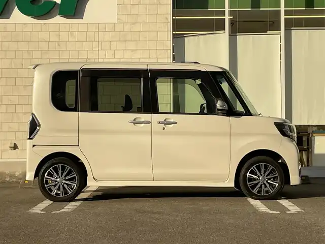 ダイハツ タント カスタム X トップED SA Ⅲ 宮崎県 2017(平29)年 2.3万km パールホワイトⅢ 純正SDナビ/（CD/DVD/AM/FM/BT)/フルセグTV/バックカメラ/ステアリングスイッチ/左側パワースライドドア/シートヒーター/横滑り防止機能/アイドリングストップ/衝突防止機能/オートハイビーム