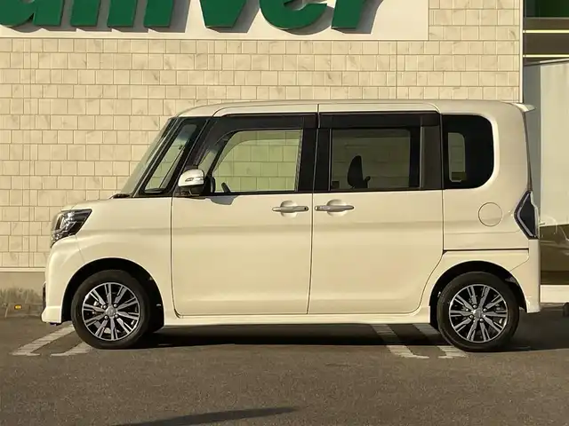 ダイハツ タント カスタム X トップED SA Ⅲ 宮崎県 2017(平29)年 2.3万km パールホワイトⅢ 純正SDナビ/（CD/DVD/AM/FM/BT)/フルセグTV/バックカメラ/ステアリングスイッチ/左側パワースライドドア/シートヒーター/横滑り防止機能/アイドリングストップ/衝突防止機能/オートハイビーム