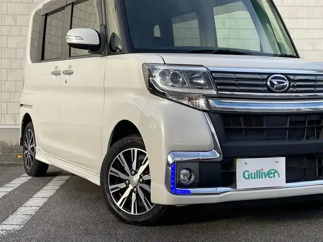 ダイハツ タント カスタム X トップED SA Ⅲ 宮崎県 2017(平29)年 2.3万km パールホワイトⅢ 純正SDナビ/（CD/DVD/AM/FM/BT)/フルセグTV/バックカメラ/ステアリングスイッチ/左側パワースライドドア/シートヒーター/横滑り防止機能/アイドリングストップ/衝突防止機能/オートハイビーム