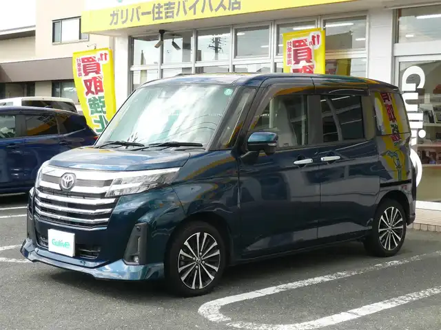 トヨタ ルーミー カスタムG－T 静岡県 2020(令2)年 4万km レーザーブルークリスタルシャイン ワンオーナー /禁煙車/ターボ/両側パワースライドドア/純正SDナビ：NSZT-W68T/(CD/DVD/BT/SD/フルセグTV/USB/)/TVキャンセラー有/クルーズコントロール/ステアリングリモコン/バックカメラ/前席シートヒーター/電子パーキング/後席ロールサンシェード/スマートアシスト/前後コーナーセンサー/プッシュスタート　スマートキー/ビルトインETC/前後ドライブレコーダー/LEDヘッドライト/保証書　取扱説明書　ナビ取説