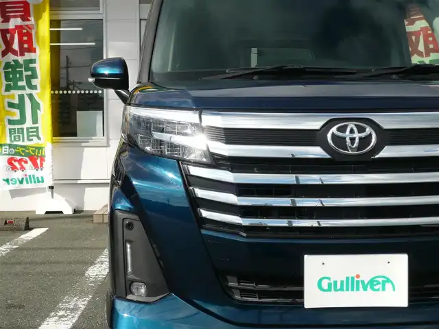 トヨタ ルーミー カスタムG－T 静岡県 2020(令2)年 4万km レーザーブルークリスタルシャイン ワンオーナー /禁煙車/ターボ/両側パワースライドドア/純正SDナビ：NSZT-W68T/(CD/DVD/BT/SD/フルセグTV/USB/)/TVキャンセラー有/クルーズコントロール/ステアリングリモコン/バックカメラ/前席シートヒーター/電子パーキング/後席ロールサンシェード/スマートアシスト/前後コーナーセンサー/プッシュスタート　スマートキー/ビルトインETC/前後ドライブレコーダー/LEDヘッドライト/保証書　取扱説明書　ナビ取説