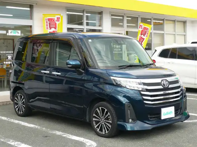 トヨタ ルーミー カスタムG－T 静岡県 2020(令2)年 4万km レーザーブルークリスタルシャイン ワンオーナー /禁煙車/ターボ/両側パワースライドドア/純正SDナビ：NSZT-W68T/(CD/DVD/BT/SD/フルセグTV/USB/)/TVキャンセラー有/クルーズコントロール/ステアリングリモコン/バックカメラ/前席シートヒーター/電子パーキング/後席ロールサンシェード/スマートアシスト/前後コーナーセンサー/プッシュスタート　スマートキー/ビルトインETC/前後ドライブレコーダー/LEDヘッドライト/保証書　取扱説明書　ナビ取説