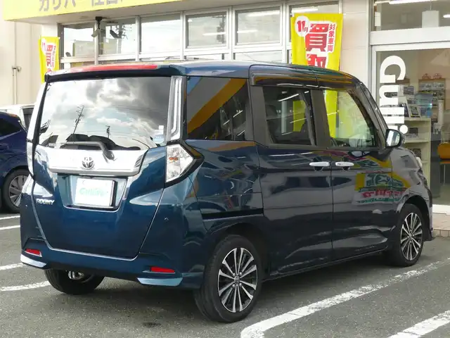 トヨタ ルーミー カスタムG－T 静岡県 2020(令2)年 4万km レーザーブルークリスタルシャイン ワンオーナー /禁煙車/ターボ/両側パワースライドドア/純正SDナビ：NSZT-W68T/(CD/DVD/BT/SD/フルセグTV/USB/)/TVキャンセラー有/クルーズコントロール/ステアリングリモコン/バックカメラ/前席シートヒーター/電子パーキング/後席ロールサンシェード/スマートアシスト/前後コーナーセンサー/プッシュスタート　スマートキー/ビルトインETC/前後ドライブレコーダー/LEDヘッドライト/保証書　取扱説明書　ナビ取説