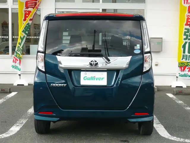 トヨタ ルーミー カスタムG－T 静岡県 2020(令2)年 4万km レーザーブルークリスタルシャイン ワンオーナー /禁煙車/ターボ/両側パワースライドドア/純正SDナビ：NSZT-W68T/(CD/DVD/BT/SD/フルセグTV/USB/)/TVキャンセラー有/クルーズコントロール/ステアリングリモコン/バックカメラ/前席シートヒーター/電子パーキング/後席ロールサンシェード/スマートアシスト/前後コーナーセンサー/プッシュスタート　スマートキー/ビルトインETC/前後ドライブレコーダー/LEDヘッドライト/保証書　取扱説明書　ナビ取説