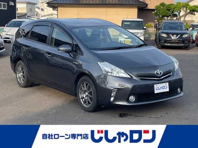 トヨタ プリウス α S チューンブラック 宮城県 2014(平26)年 9.8万km グレーメタリック (株)IDOMが運営する【じしゃロン仙台店】の自社ローン専用車両になりますこちらは現金またはオートローンご利用時の価格です。自社ローンご希望の方は別途その旨お申付け下さい/SDナビ/フルセグ/Bluetooth/バックカメラ/ETC