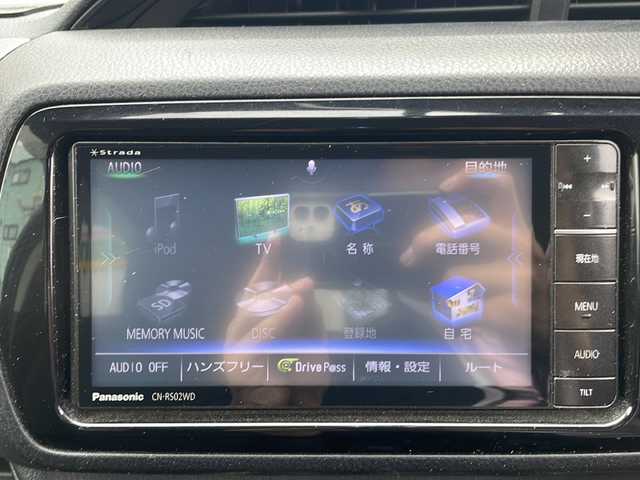 トヨタ ヴィッツ F LEDエディション 道央・札幌 2016(平28)年 11.8万km ブラックマイカ 社外ナビ(AM/FM/TV/BT/SD/DVD/CD)/4WD/純正ドアバイザー/純正フロアマット/横滑り防止/ETC