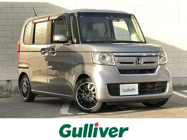 ホンダ Ｎ ＢＯＸ G EX ターボ ホンダセンシング 宮崎県 2018(平30)年 5.1万km ルナシルバーM 純正8型ナビ（VXU-185NBi）/　AM FM CD DVD TV /バックカメラ/ホンダセンシング/バックカメラ/両側パワースライドドア/ウィンカーミラー/純正アルミホイール/ETC/純正ドライブレコーダー/レーダークルーズコントロール/LEDヘッドライト/ウィンカーミラー/電動格納ミラー/スマートキー/プッシュスタート