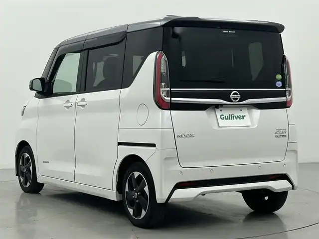 日産 ルークス HWS X プロパイロットED 熊本県 2020(令2)年 7.5万km チタニウムグレーM/シルキーホワイト 禁煙車　/純正前方ドライブレコーダー　/アラウンドビューモニター　/純正9インチナビ（ＣＤ・ＤＶＤ・フルセグ・ＢＴ・ＳＤ・ＵＳＢ）/ビルトインＥＴＣ　/アダブティブクルーズコントロール/両側パワースライドドア　/前後クリアランスソナー　/プロパイロット/エマージェンシーブレーキ/レーンキープアシスト/横滑り防止/アイドリングストップ/純正フロアマット/純正１４インチAW/オートライト/LEDヘッドライト/フォグライト/スマートキー/プッシュスタート