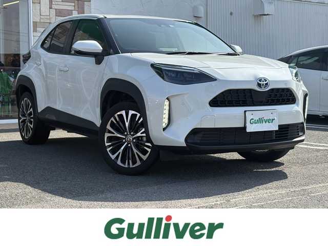 トヨタ ヤリスクロス ハイブリッド Z 徳島県 2022(令4)年 1.9万km ホワイトパールクリスタルシャイン 純正9インチDAナビ/フルセグTV/Bluetooth/ビルトインETC/バックカメラ/トヨタセーフティセンス/前後コーナーセンサー/ブラインドスポットモニター/レーダークルーズコントロール/ハーフレザーシート/前席シートヒーター/運転席パワーシート/LEDヘッドランプ/オートライト/オートハイビーム/純正フロアマット/純正18インチアルミホイール/スマートキー/盗難防止装置