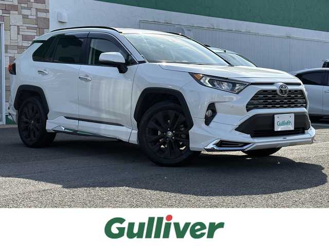 トヨタ ＲＡＶ４ G Zパッケージ 徳島県 2019(令1)年 9.3万km ホワイトパールクリスタルシャイン モデリスタエアロ　純正９型ナビ　ブラインドスポットモニター　BSM　ステアリングヒーター　シートヒーター　パワーバックドア　革巻ステアリング　フォグライト　LEDライト　スペアタイヤ　スマートキー　ETC