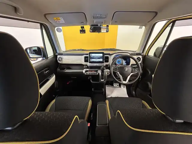 スズキ クロスビー HYBRID MZ 群馬県 2018(平30)年 3.2万km ラッシュイエローメタリック/ブラック2トーンルーフ デュアルセンサーブレーキサポート/純正8インチSDナビ/　　CD/DVD/BT/フルセグ/MSV/USB/iPod/全方位モニター/クルーズコントロール/LEDオートライト/オートハイビーム/前席シートヒーター/純正16インチAW/リフトアップ/バックソナー/ドライブレコーダー/社外マフラー/パドルシフト/ステアリングスイッチ/アイドリングストップ/横滑り防止装置/サイド・カーテンエアバッグ/スマートキー/ETC