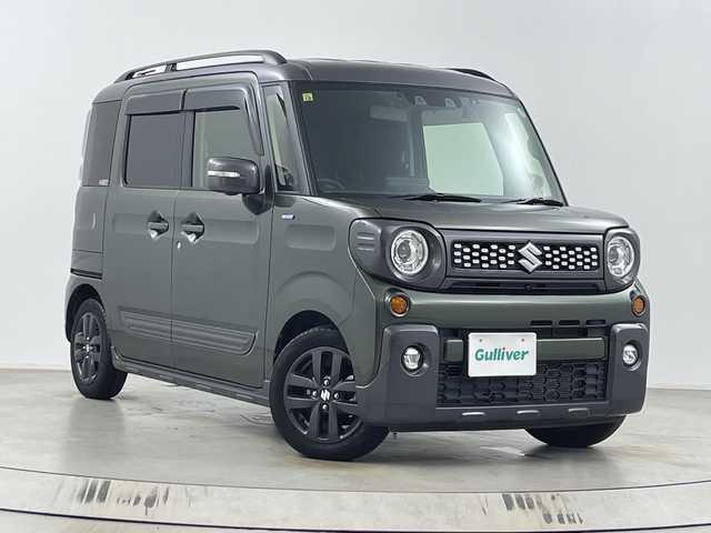 スズキ スペーシア ギア HYBRID XZターボ 埼玉県 2023(令5)年 2.3万km クールカーキパールメタリック/ガンメタリック2トーン 純正ナビ/(Bluetooth/iPod/USB/CD/DVD/FM/AM/SmartphoneLink)/フルセグテレビ/全方位カメラ/ETC/前後ドライブレコーダー/両側パワースライドドア/パドルシフト/レーダークルーズコントロール/衝突被害軽減ブレーキ/車線逸脱警報/後方コーナーセンサー/シートヒーター/プッシュスタート/サーキュレーター/オートLEDライト/純正14インチアルミホイール