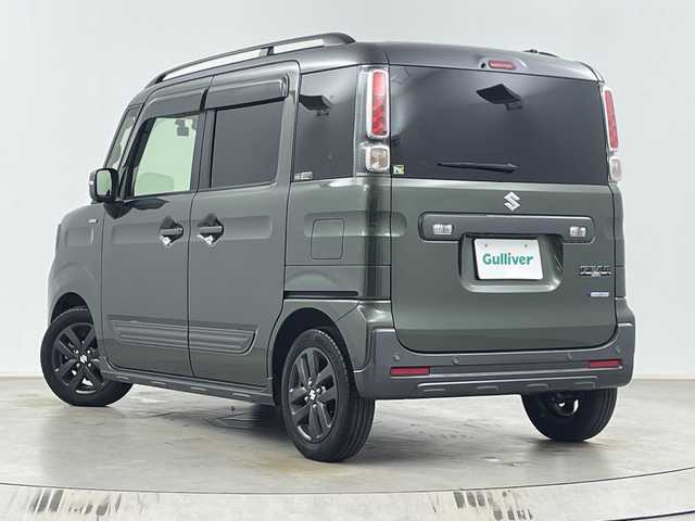 スズキ スペーシア ギア HYBRID XZターボ 埼玉県 2023(令5)年 2.3万km クールカーキパールメタリック/ガンメタリック2トーン 純正ナビ/(Bluetooth/iPod/USB/CD/DVD/FM/AM/SmartphoneLink)/フルセグテレビ/全方位カメラ/ETC/前後ドライブレコーダー/両側パワースライドドア/パドルシフト/レーダークルーズコントロール/衝突被害軽減ブレーキ/車線逸脱警報/後方コーナーセンサー/シートヒーター/プッシュスタート/サーキュレーター/オートLEDライト/純正14インチアルミホイール